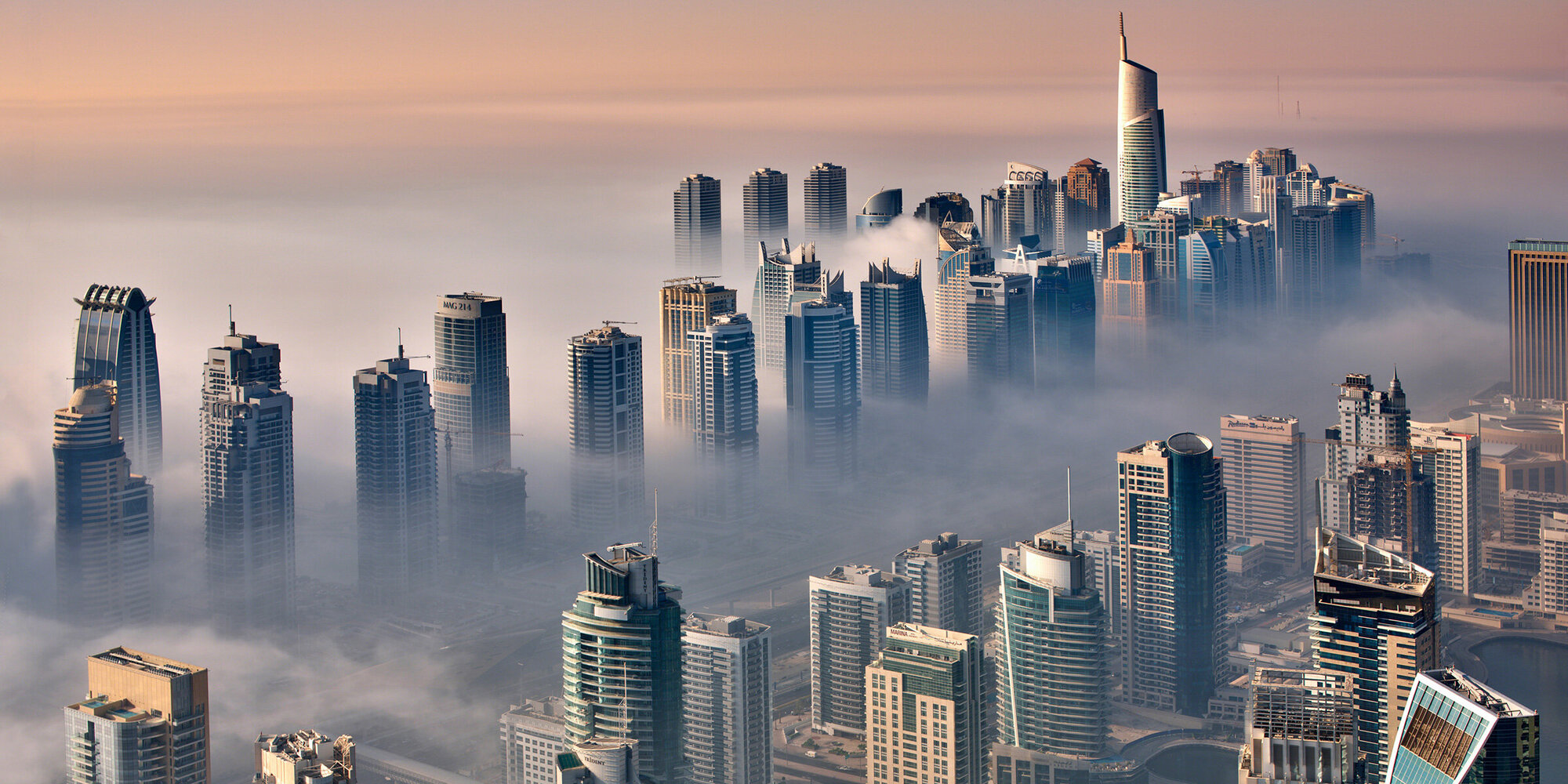 Blick auf die Skyline von Dubai