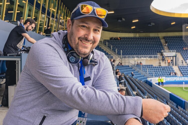 Beni Winiger auf der Tribüne