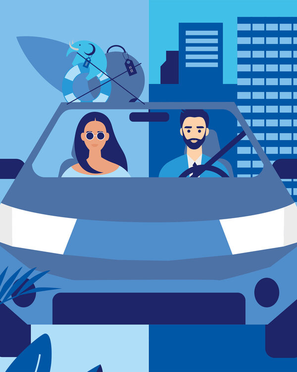 Illustration Geschäftsauto