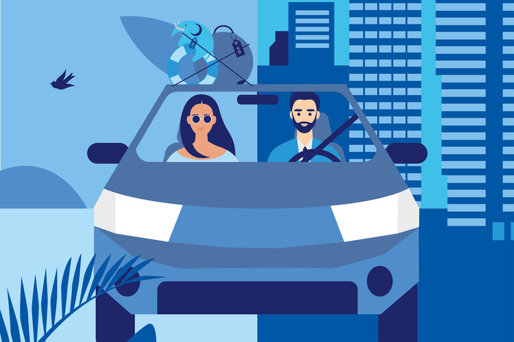 Illustration Geschäftsauto
