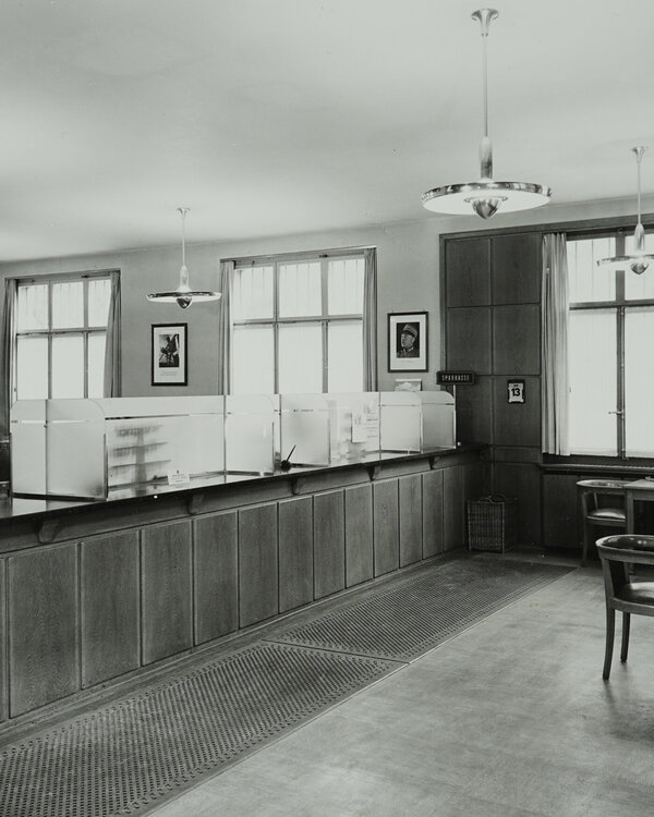 Zürcher Kantonalbank Schalterraum um 1950