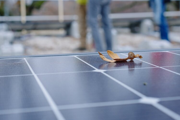 Die Fläche einer Solaranlage