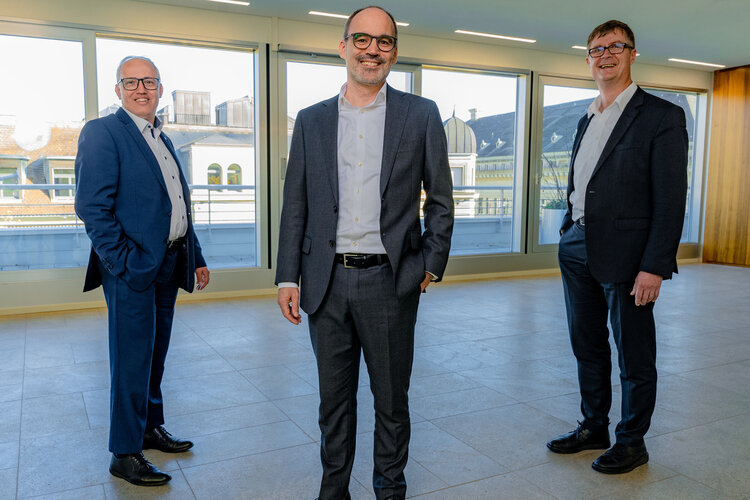 Thomas Kallen (FSNF), Patrick Richiger (FSKS), Bruno Urscheler (FSKL) (v.l.n.r.)