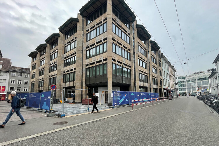 Baustelle der Filiale Winterthur von aussen.