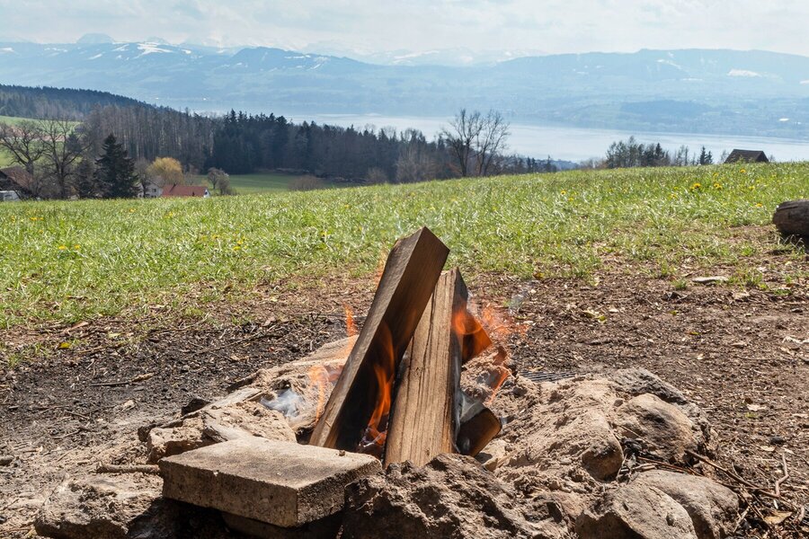 Aussichtspunkt Chnolli bei Uetikon mit Blick auf den Zürichsee