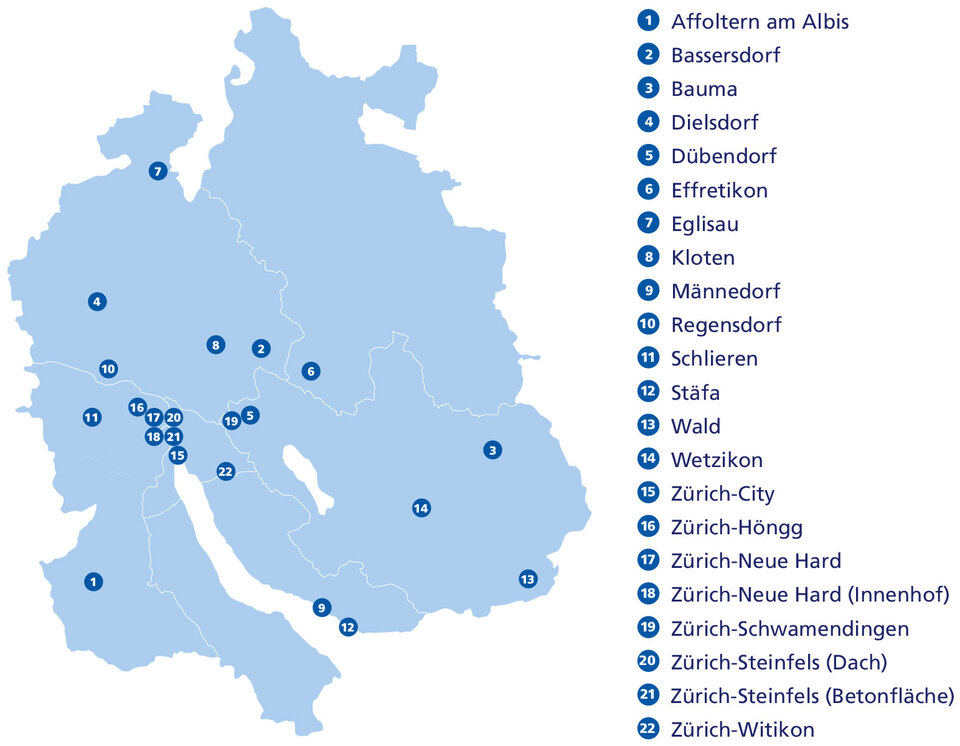 Biodiversität an Standorten der Zürcher Kantonalbank